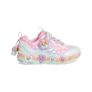 Skechers Girls Flower Friends Kid's Sneakers, White Multi - Medium